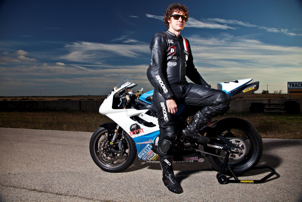 Team Brooks in 2014 with riders Ryan Ambrose and Jerrett Martin. Brooks Leathers are Track Tested!